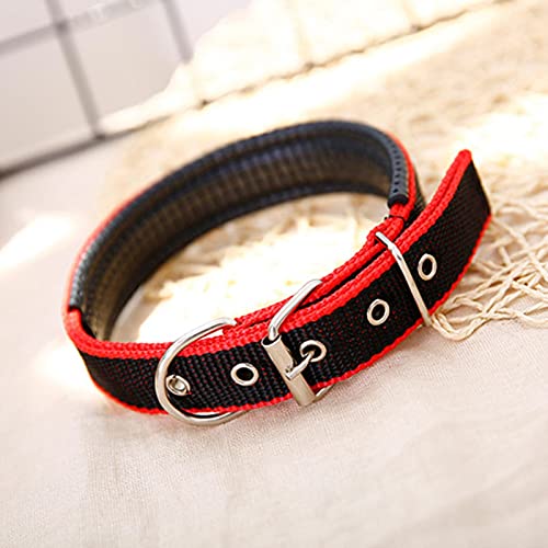 1 Stück Verstellbares, Bequemes Hundehalsband Kleine Und Große Hundehalsbänder Pet Neck Strap Pet Neck Ring Nylon-Light Black,L von ZXDC
