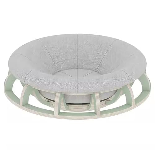ZXDRYBHD Haustierbetten, Rundes Loungebett, Hundebett Waschbar, Langlebige Handgefertigte Hundehütte, Haustierbedarf, für Katzenwelpen(Green) von ZXDRYBHD