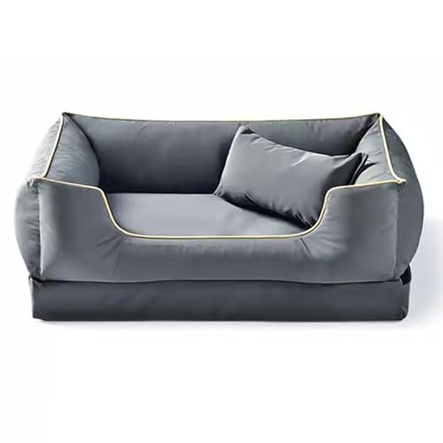 ZXDRYBHD Haustierbetten, Schlafsofa, Katzenbett Flauschig, Waschbares Hundebett, Verdicktes, Warmes, Rutschfestes Haustierbett(Gray,X-Large) von ZXDRYBHD