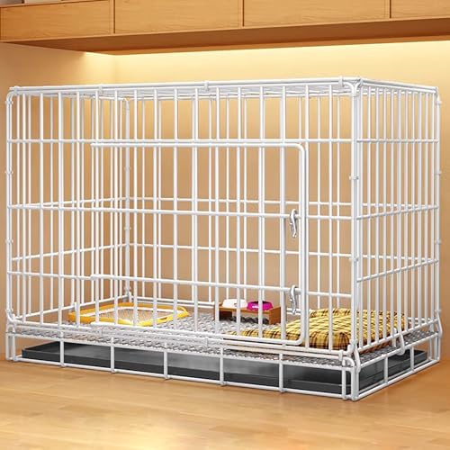 ZXDRYBHD Katzenvilla, Hundebox, Zusammenklappbare Aufbewahrung, Bringen Sie Ihr Eigenes Tablett mit, Einfache Installation, für Haustiere Aller Rassen(White,86x61x71cm/33.8x24x27.9in) von ZXDRYBHD