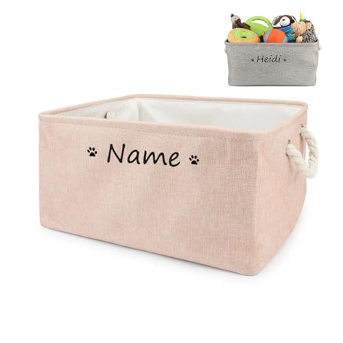 ZXH Aufbewahrungskorb für Hundespielzeug, personalisierbarer Name, Haustierspielzeug, Aufbewahrungskorb für Katze, Hund, faltbare Box, Druck-Aufbewahrungskörbe für Kleidung, Haustierzubehör, von ZXH