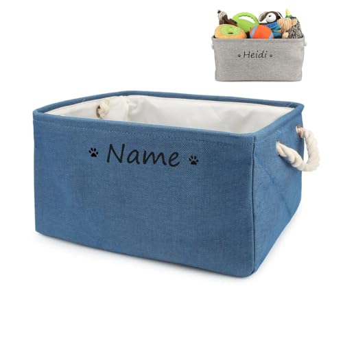 ZXH Aufbewahrungskorb für Hundespielzeug, personalisierbarer Name, Haustierspielzeug, Katze, Hund, faltbare Box, Druck-Aufbewahrungskörbe für Kleidung, Haustierzubehör, personalisierte Hundegeschenke von ZXH