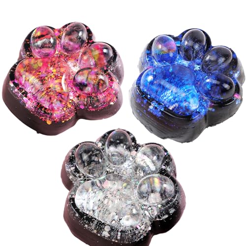 ZXJLWR Katzenpfoten Drücken, 3 Stück Hoher Farbwert Quetschspielzeug Katzenpfote, Funkelndes Cat Paw, Dreifarbige Katzenklauen, Dazzling Katzenpfote, Entspannendes Spielzeug ZXJLWR Katzenpfoten Drücken, 3 Stück Hoher Farbwert Quetschspielzeug Katzenpfote, Funkelndes Cat Paw, Dreifarbige Katzenklauen, Dazzling Katzenpfote, Entspannendes Spielzeug von ZXJLWR