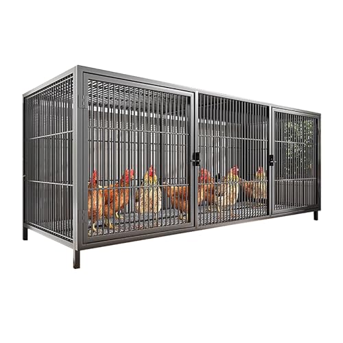 Hühnerstall aus Metall, Freilaufgehege Hühner für Draußen, Tierkäfig, Geflügelzwinger für den Hof, Outdoor, Hinterhof, Bauernhof, Entenstall, Huhn(Large) von ZXTRYBHD