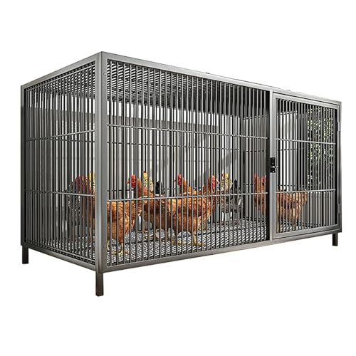 Hühnerstall aus Metall, Freilaufgehege Hühner für Draußen, Tierkäfig, Geflügelzwinger für den Hof, Outdoor, Hinterhof, Bauernhof, Entenstall, Huhn(Small) von ZXTRYBHD