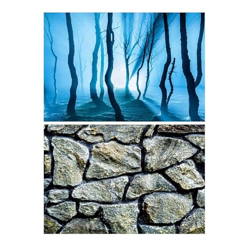 ZYAGH Aquarium Hintergrund Aquarium Dekoration Hintergrund Malerei Fisch Tank Landschaft Ozean Marine Pflanzen Fur Aquarium(Color7,30x50cm) von ZYAGH