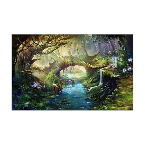 ZYAGH Aquarium Hintergrund Aquarium Hintergrund Aufkleber Wald Landschaft Poster Fisch Tank Dekoration Selbst Klebe Tapete Fur Aquarium(50x100cm) von ZYAGH