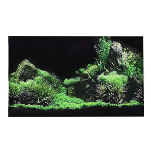 ZYAGH Aquarium Hintergrund Aquarium Meeresboden Wasser Gras Hintergrund PVC Aufkleber Pflanzen Dekoration Fur Aquarium(76 x 46cm) von ZYAGH