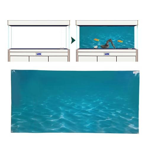 ZYAGH Aquarium Hintergrund Aquarium-Tapete, Dekoration, Fisch-Hintergrund-Aufkleber, PVC, selbstklebend, Aquarium-Poster-Dekoration Fur Aquarium(61x30cm) von ZYAGH