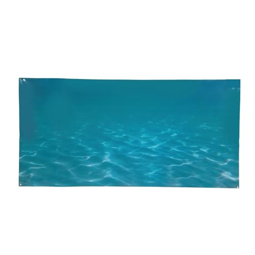 ZYAGH Aquarium Hintergrund Fisch-Hintergrund-Aufkleber, PVC, selbstklebend, Meeresmuster, Aquarium-Poster, Dekoration, Fisch, dekorativ Fur Aquarium(61X30CM) von ZYAGH