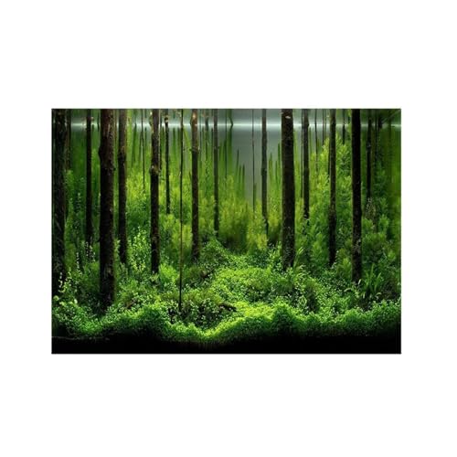 ZYAGH Aquarium Hintergrund PVC-Klebstoff Unterwasser Wald Tank Hintergrund Poster wasserdichte Dekoration Papier Fur Aquarium(61x30cm) von ZYAGH