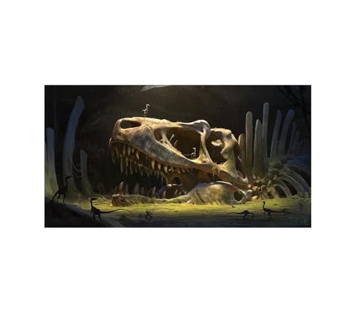 ZYAGH Aquarium Hintergrund Reptile Habitat Hintergrund Dinosaurier Knochen Wüste Tapete Aquarium Dekorationen PVC Fur Aquarium(30x40cm) von ZYAGH