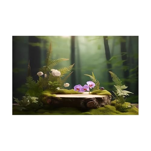 ZYAGH Aquarium Hintergrund Wald Aufkleber Aquarium Hintergrund PVC Klebstoff Fisch Tank 3D Fur Aquarium(Green3,50x80cm) von ZYAGH