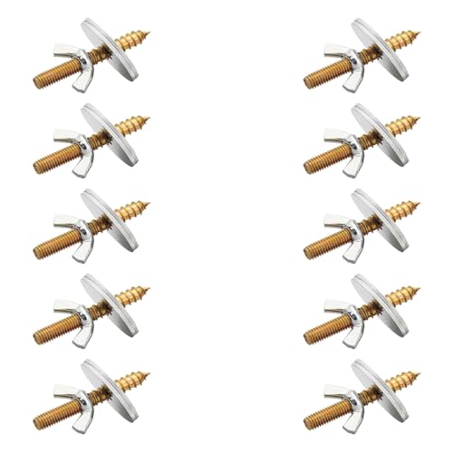 ZYAMY 10 x Vogelspike-Ständer, Plattform, Schraubmutter-Montage für Bau, Vogelspielplatz, DIY, Kleintierzuchtbox, Hamsterplatte, Stangenbefestigung, Doppelkopfschrauben von ZYAMY