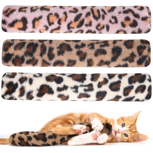 ZYEKIU 3 Stück Katzenminze Kissen, Baldrian Kissen für Katzen Weich, Katzenkissen Minze 37 × 6 cm, Katzenminze Spielzeug Wiederverwendbar, für Katzen Spielen Ruhen Kauen und Reduzieren Zahnstein von ZYEKIU