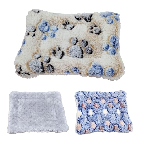 ZYEKIU 3 Stück Kleintier Plüschbett, Meerschweinchen Bett Weich und Bequem, Kaninchen Bett Plüsch, Hamster Bett Wärme, Meerschweinchen Zubehoer für Meerschweinchen, Kaninchen, Hamster (Typ B) von ZYEKIU