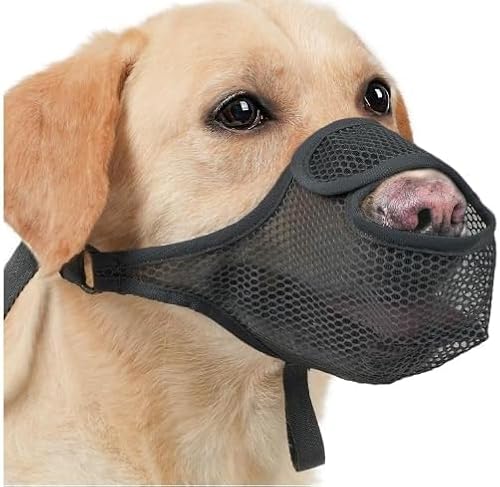ZYEKIU Maulkorb Mittlere Hunde Maulkorb für Große Hunde Dog Mmuzzle Langlebig und Wiederverwendbar Dog Muzzles für Kleine, Mittlere（XL, Schwarz von ZYEKIU