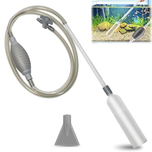 ZYETGH Mulmsauger Aquarium, Aquarium Sauger 3 in 1 Aquarium Wasserwechsel Aquarium Reiniger Fish Tank Cleaner für Aquarien Unterschiedlicher Größe Wasserwechsel und Filter Sandreinigung von ZYETGH