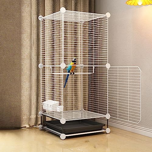 Vogelkäfig – Nymphensittichkäfig, Vogelkäfig für Sittiche mit Schwenkrollen und Tablett, leicht zu reinigender Sittich, Papagei, Lovebirds, Tauben, Nymphensittiche (Größe: 5 Stück - 37 x 37 x 90 cm) Vogelkäfig – Nymphensittichkäfig, Vogelkäfig für Sittiche mit Schwenkrollen und Tablett, leicht zu reinigender Sittich, Papagei, Lovebirds, Tauben, Nymphensittiche (Größe: 5 Stück - 37 x 37 x 90 cm) von ZYFBD