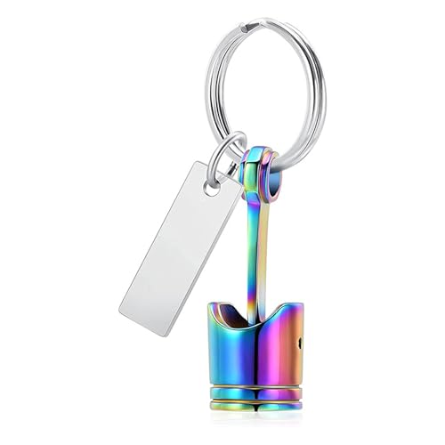 ZYHARUKO Mechanischer Kolben-Schlüsselanhänger für Haustier-Asche, Gedenkstätte, Metall, Haustier-Einäscherung, Schmuckhalter, leicht zu öffnen, Gedenk-Schlüsselanhänger, Urne von ZYHARUKO