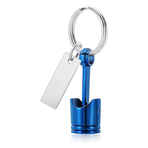 ZYHARUKO Mechanischer Kolben-Schlüsselanhänger für Haustier-Asche, Gedenkstätte, Metall, Haustier-Einäscherung, Schmuckhalter, leicht zu öffnen, Gedenk-Schlüsselanhänger, Urne von ZYHARUKO