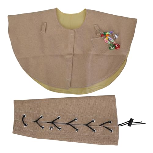 ZYHARUKO Schützendes Papageien-Schulterumhang-Armschutz-Set für Vogelliebhaber mit zwei Reifen zum Aufhängen von Spielzeug und Papageien-Training, Vogelumhang von ZYHARUKO