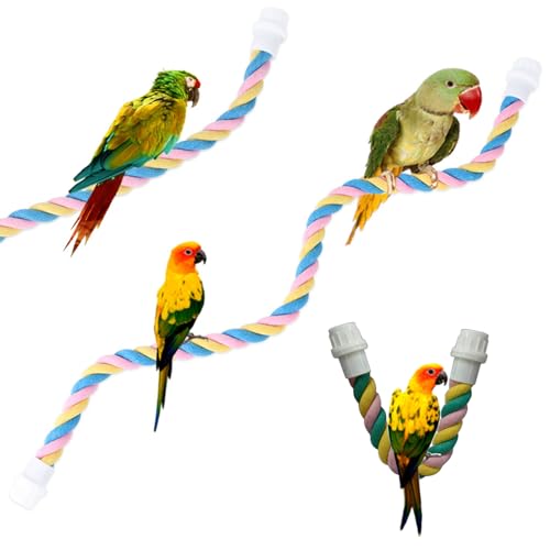ZYKEJJDDAK Vogelseil Papageienschaukel Bungee Stehspielzeug Papagei Klettern Baumwollseil Vogel Übungswerkzeug für kleine ZYKEJJDDAK Vogelseil Papageienschaukel Bungee Stehspielzeug Papagei Klettern Baumwollseil Vogel Übungswerkzeug für kleine von ZYKEJJDDAK