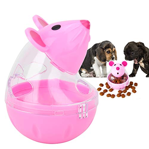 ZYLLZY Katzen-Futterspender, Langsamer Katzen-Futterspender, Haustier-Katzen-Hunde-Leckage-Futterspender, Slow-Food-Spender, Mäuse-Design, Bälle-Spielzeug (Rosa) (Rosa) von ZYLLZY