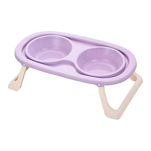 Ergonomische, erhöhte Hundenäpfe mit stabilem Ständer und Doppelnapf, für die meisten Rassen, Pastellfarben, Edelstahl, Katzen- und Hundenapf-Set von ZYMIADOU