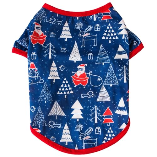 Urlaubs-Haustier-Weste, Hemd, Weihnachtsmann, Schneemann, Elch, Geschenk, atmungsaktiv, für Welpen, bequeme Hemden für Hunde, Weihnachten von ZYMIADOU