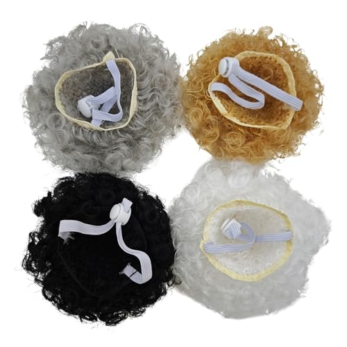 ZYMIADOU Bequeme Haustier-Perücke, Gänse, Kopfbedeckung, Entenhaarteil, Afro-Design, Schlägerhaube für Haustiere und Festivals, Gänse, Haarteil für Partys von ZYMIADOU