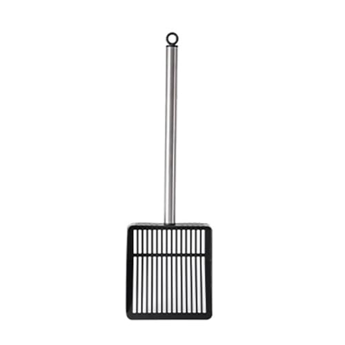 ZYMIADOU Katzenstreuschaufel mit Schaufelgriff, Metallschaufel, hohl, Kotsieb, ergonomischer Edelstahlgriff, Edelstahl, Haustierkotschaufel von ZYMIADOU