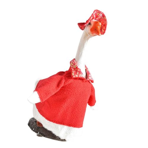 ZYMIADOU Weihnachts-Gänse-Outfit aus Baumwolle mit abnehmbarem Hut für Urlaub, Hof, Rasen und Innenbereich, Festival, Veranda, Dekoration, Urlaubsoutfit von ZYMIADOU