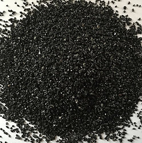 ZYMY Wunderschönes Aquarium verziert mit Aquarium-Dekorationen, Glasperlen, Aquarium, 0,5 kg dekorativer Kies, Felskies, Kieselsteine, Edelstein (schwarzer Sandstein) von XIZHI