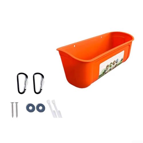 Robustes Design Hühnerfutterbehälter sorgt für ein saubereres Fütterungserlebnis in Gehegen (Orange) von ZYNCUE