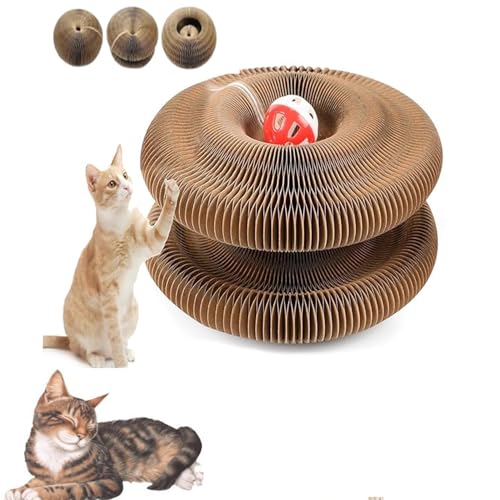 ZYNJBB Kitty Kurlz Cats Toy, Foldable Accordion Cat Toy,Magic Organ Cat Scratcher Board for Indoor,with Bell Balls and Track Adventure, Interactive Scratch Pad Cat Toy for Indoor Cats,Toy ZYNJBB Kitty Kurlz Cats Toy, Foldable Accordion Cat Toy,Magic Organ Cat Scratcher Board for Indoor,with Bell Balls and Track Adventure, Interactive Scratch Pad Cat Toy for Indoor Cats,Toy von ZYNJBB