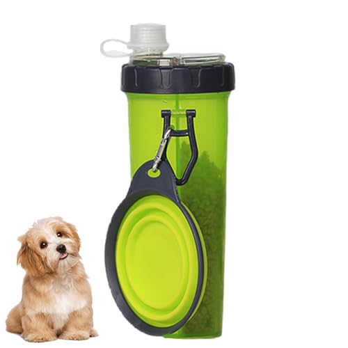 ZYTECO Haustier-Wasserflasche Futterbehälter 2-In-1 Tragbarer Hunde-Reise-Wasserspender Abnehmbares Design Kombinierter Haustier-Wasserbecher,Grün ZYTECO Haustier-Wasserflasche Futterbehälter 2-In-1 Tragbarer Hunde-Reise-Wasserspender Abnehmbares Design Kombinierter Haustier-Wasserbecher,Grün von ZYTECO
