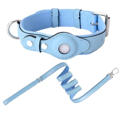 ZYTECO Hundeleinen-Halsband-Leinen-Anzug Verstellbare wasserdichte Hundehalsband-Leinen Für Kleine Mittelgroße Und Große Hunde,Light Blue,L von ZYTECO