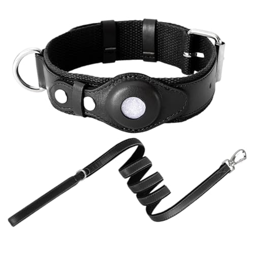 ZYTECO Hundeleinen-Halsband-Leinen-Anzug Verstellbare wasserdichte Hundehalsband-Leinen Für Kleine Mittelgroße Und Große Hunde,Schwarz,L von ZYTECO