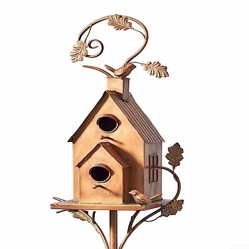 Handgefertigte Vogelhausstecker aus Metall, Gartenkunst, Hof, Cottagebirdhouse, Dekoration, geeignet für Garten, Hof und Vogelhaus, Hütte von ZYWUOY