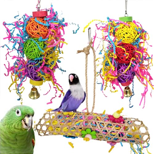 ZYYRSS 3 Stück Vogelkauspielzeug Futtersuche Shredder Spielzeug Papagei Käfig Vogel Luffa Hängespielzeug für kleine Lovebird Nymphensittiche Sittiche Wellensittiche ZYYRSS 3 Stück Vogelkauspielzeug Futtersuche Shredder Spielzeug Papagei Käfig Vogel Luffa Hängespielzeug für kleine Lovebird Nymphensittiche Sittiche Wellensittiche von ZYYRSS