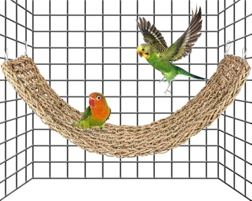 ZYYRSS Vogel-Matte aus Seegras, gewebt, für Sittiche, Sittiche, Cuttlebone, Kauspielzeug, Zubehör, Nymphensittiche, Kletterseilleiter für Lovebird, Wellensittich, Kakadu, 100 x 19 cm ZYYRSS Vogel-Matte aus Seegras, gewebt, für Sittiche, Sittiche, Cuttlebone, Kauspielzeug, Zubehör, Nymphensittiche, Kletterseilleiter für Lovebird, Wellensittich, Kakadu, 100 x 19 cm von ZYYRSS