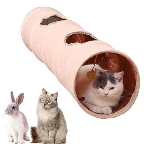ZYYRSS Zusammenklappbarer Katzentunnel Spielzeug, Katzenspieltunnel, Katze Plüsch Faltbarer Tunnel mit Katzenspielzeug Ball für Indoor Kätzchen, Welpen, Hasen, Kaninchen und kleine Hunde ZYYRSS Zusammenklappbarer Katzentunnel Spielzeug, Katzenspieltunnel, Katze Plüsch Faltbarer Tunnel mit Katzenspielzeug Ball für Indoor Kätzchen, Welpen, Hasen, Kaninchen und kleine Hunde von ZYYRSS