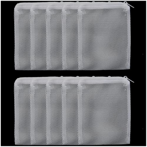 ZZHXSM 10 x 15 cm weißes Polyester mit Reißverschluss, Aquarium-Filter-Medien-Beutel, wiederverwendbare Aquarium-Filtermedien, Netzbeutel für Springbrunnen, Aquarium, Gartenarbeit, Angeln, Filtration ZZHXSM 10 x 15 cm weißes Polyester mit Reißverschluss, Aquarium-Filter-Medien-Beutel, wiederverwendbare Aquarium-Filtermedien, Netzbeutel für Springbrunnen, Aquarium, Gartenarbeit, Angeln, Filtration von ZZHXSM