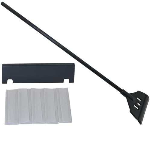 ZZHXSM Glas-Aquarium-Algenschaber, Aquarium-Reiniger mit 5 Edelstahl-Schraubendreher-Klingen für 35,6 cm Riffpflanzenschutz, Glas-Tankreiniger, Wasserpflanzen-Trimmen, Schwarz von ZZHXSM