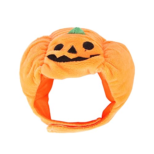 ZZSRJ Halloween-Plüsch-Kürbis-Hut, Katzenzubehör, lustiger Kürbis-Hut, Haustierkostüm (Farbe: Orange) von ZZSRJ