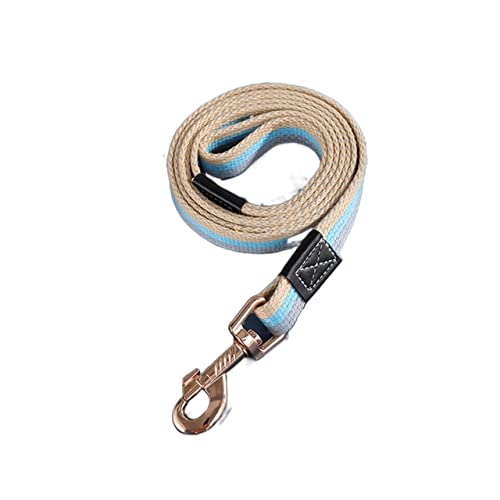 ZZYQDRTT Baumwoll-Web-Hundeleine: EIN 2 m langes Trainings- und Gassi-Essential für Haustiere (blau, 1,5 cm breit) von ZZYQDRTT