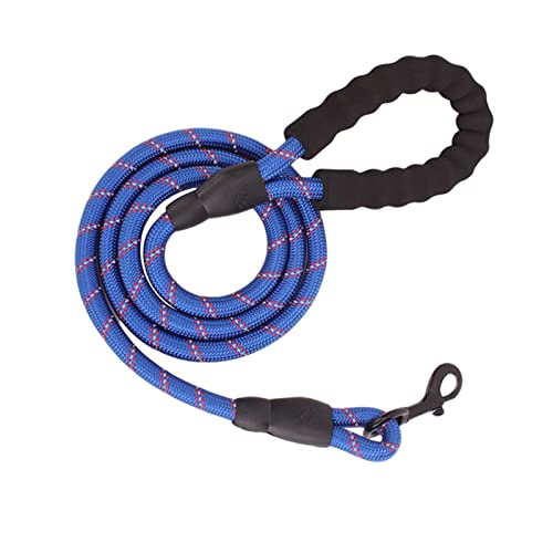 ZZYQDRTT Lange reflektierende Nylon-Hundeleine - ideal für große Hunde - 2 m / 3 m / 5 m Länge - Rund, 1,2 cm Dicke - Blaue Farbe von ZZYQDRTT