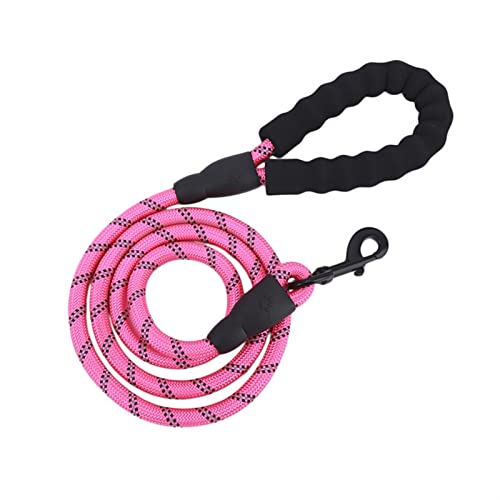 ZZYQDRTT Reflektierende Nylon-Hundeleine - 2 m / 3 m / 5 m Länge, 1,2 cm Durchmesser - ideal für große Hunde - leuchtendes Pink - Ultimatives Spazierengehen von ZZYQDRTT