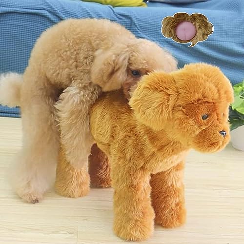 ZZYYZZ Interaktives Schlafspielzeug für Hunde, Welpen-Brunst-Verhaltenshilfespielzeug mit Ton, männlicher Brunst-Hund aus weichem Plüsch, Schlafpartner, für kleine,5.1" von ZZYYZZ
